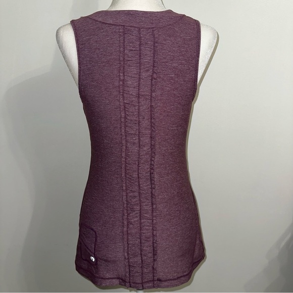 Lululemon Dash Tank Top Heathered Purple Size 8 Ruffle Back Sleeveless Stretch - Picture 7 of 7